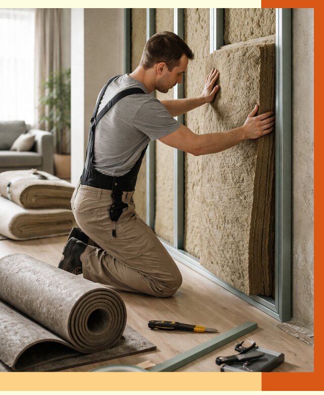 Шумоизоляция перегородок в Елабуге от 1671 руб. за м2 — ТепломастерЛбг