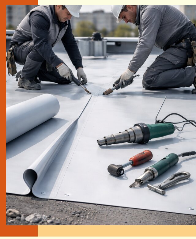 Гидроизоляция мембранной кровли в Елабуге: монтаж и ремонт быстро