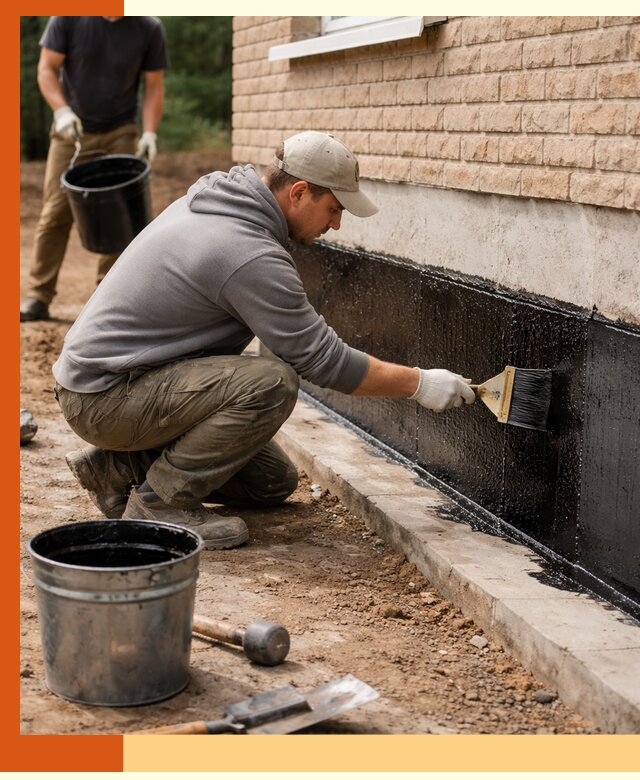 Гидроизоляция цоколя домов и зданий в Елабуге эффективными методами