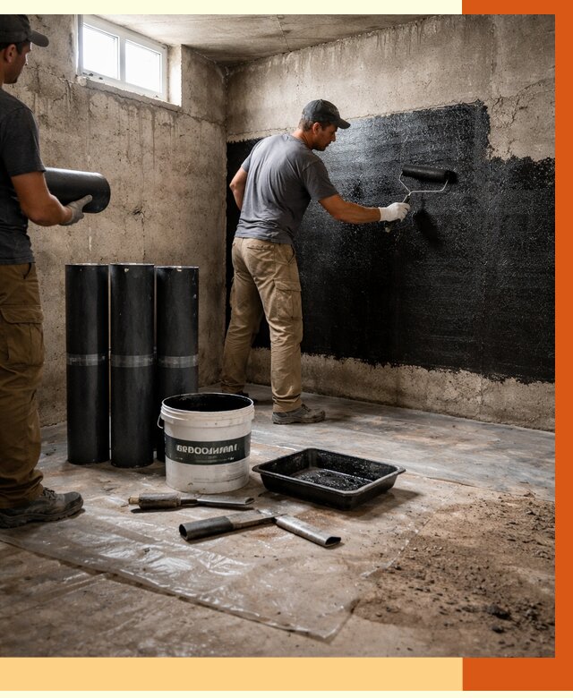 Гидроизоляция подвала в Елабуге от 3545 руб. под ключ | Профессионально — ТепломастерЛбг