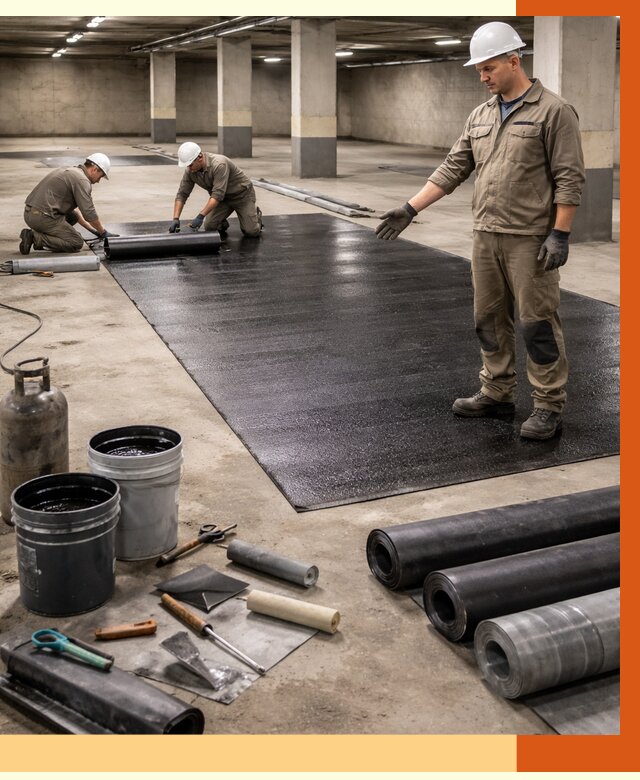 Гидроизоляция паркинга в Елабуге от 1215 руб/м² — профессиональная защита | ТепломастерЛбг