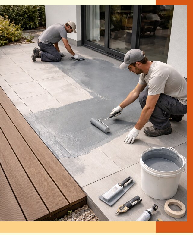 Гидроизоляция террасы в Елабуге под ключ от 7596 руб./м² | ТепломастерЛбг