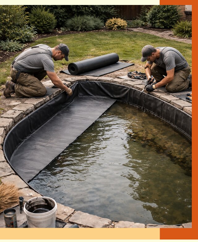 Гидроизоляция пруда в Елабуге от 15192 руб. под ключ | ТепломастерЛбг профессионально