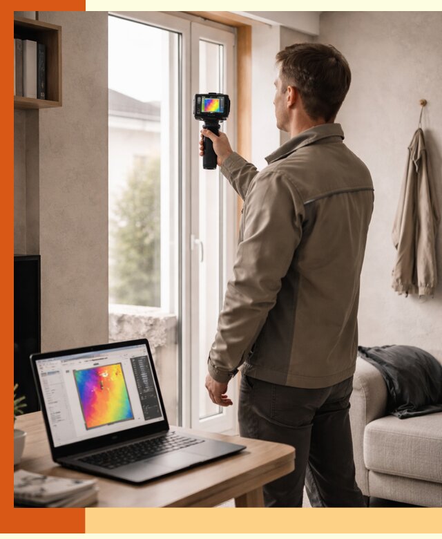 Тепловизионное обследование квартиры в Елабуге для поиска утечек тепла