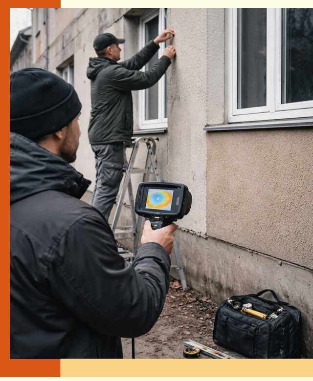 Тепловизионное обследование фасада в Елабуге для выявления дефектов