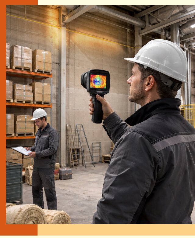 Тепловизионное обследование склада и выявление утечек в Елабуге