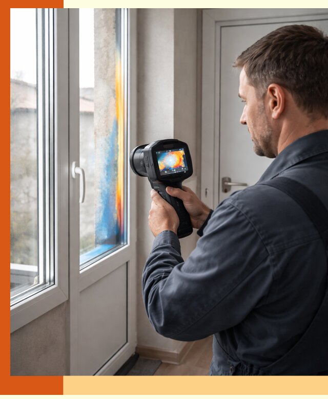 Тепловизионное обследование окон и дверей в Елабуге