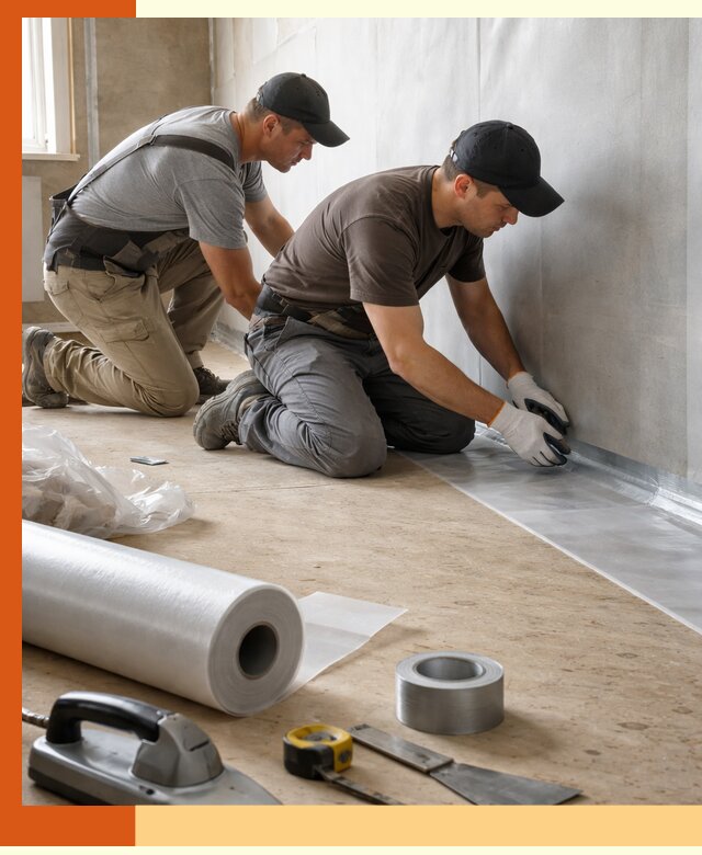 Монтаж пароизоляции для дома и помещений в Елабуге