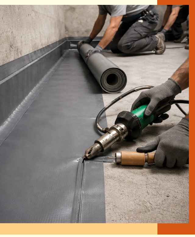 Монтаж гидроизоляционной мембраны в Елабуге от 1008 руб/м2 | ТепломастерЛбг