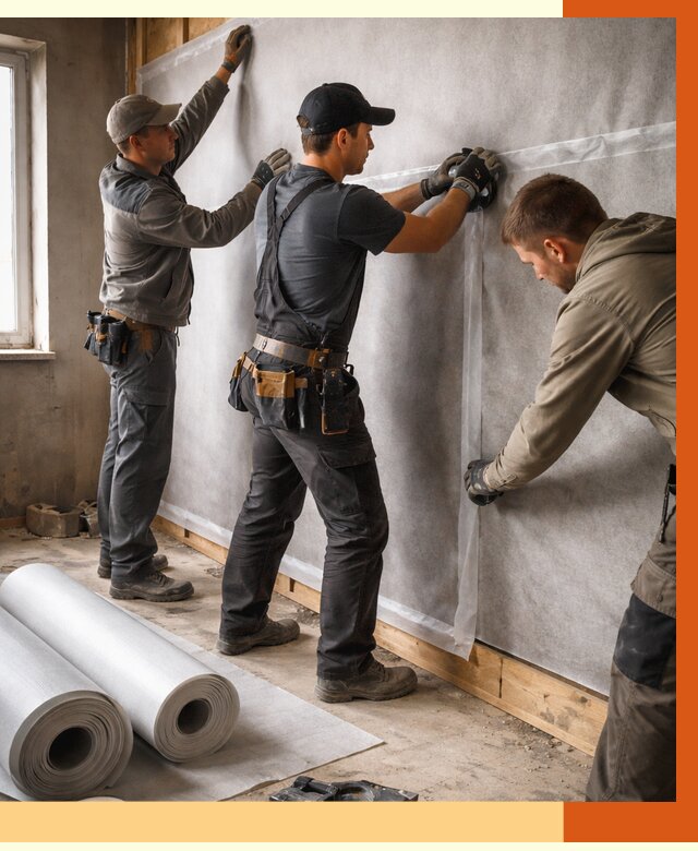 Монтаж ветроизоляции в Елабуге от 4558 руб./м2 — профессионально | ТепломастерЛбг