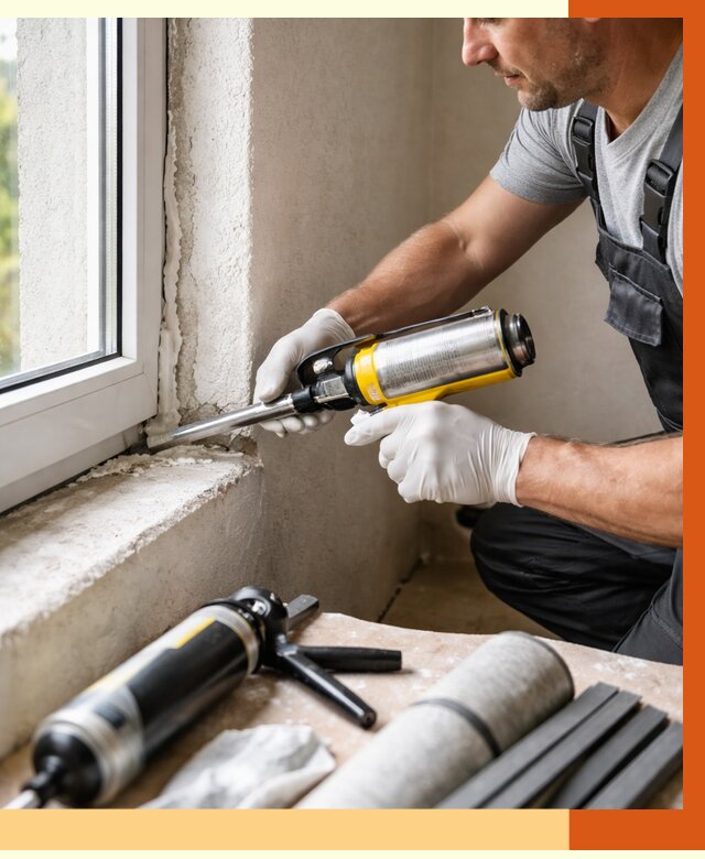 Герметизация стыков и примыканий в Елабуге от 1215 руб. под ключ | ТепломастерЛбг